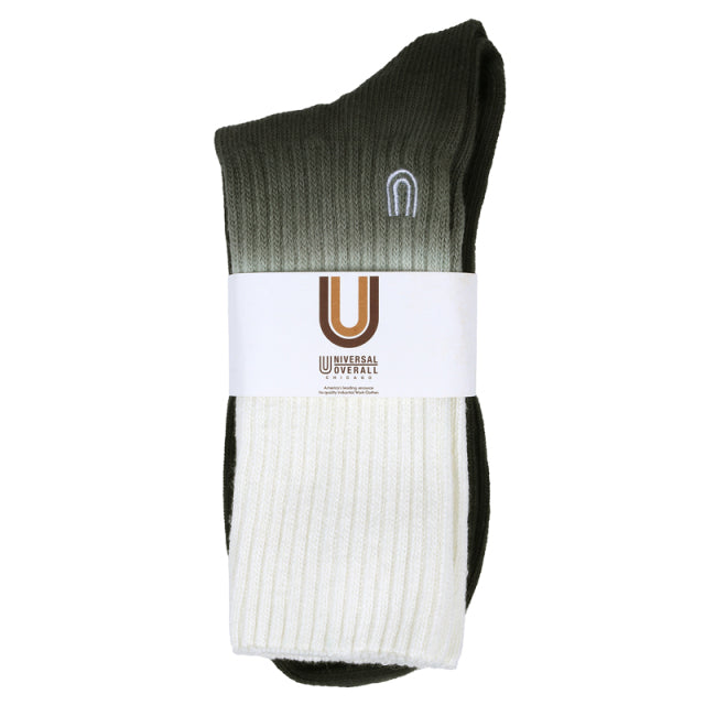 UNIVERSAL OVERALL メンズ グラデーションリブ クルー LU-022
