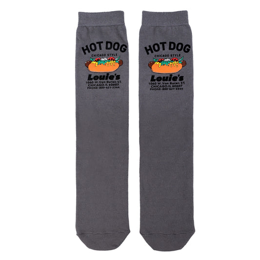 UNIVERSAL OVERALL メンズ クルー ソックス HOT DOG CUBE SOCKS LU-1002