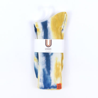 UNIVERSAL OVERALL ソックス ムラ染メリブクルー LU-003B