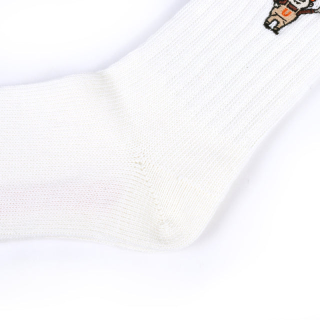 UNIVERSAL OVERALL メンズ クルーソックス WINDYリブクルー LU-019