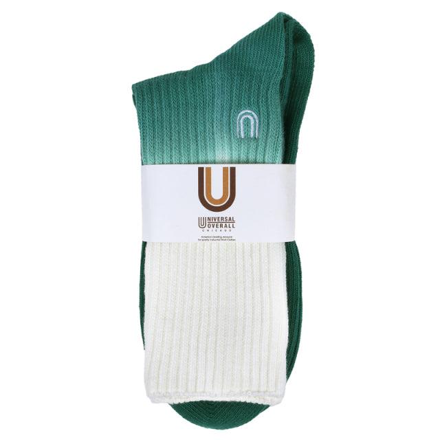 UNIVERSAL OVERALL メンズ グラデーションリブ クルー LU-022