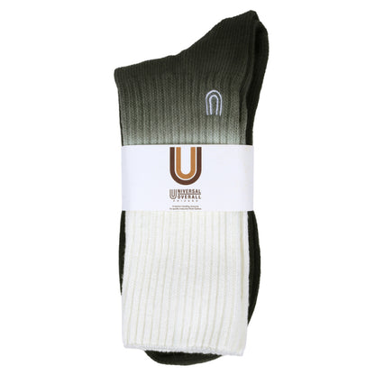 UNIVERSAL OVERALL メンズ グラデーションリブ クルー LU-022