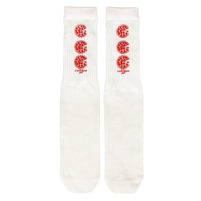 UNIVERSAL OVERALL メンズ クルー ソックス PIZZA CUBE SOCKS LU-1001