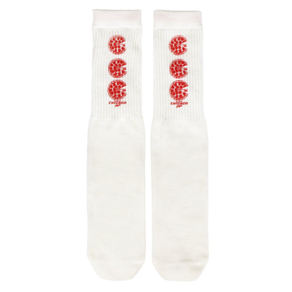 UNIVERSAL OVERALL メンズ クルー ソックス PIZZA CUBE SOCKS LU-1001