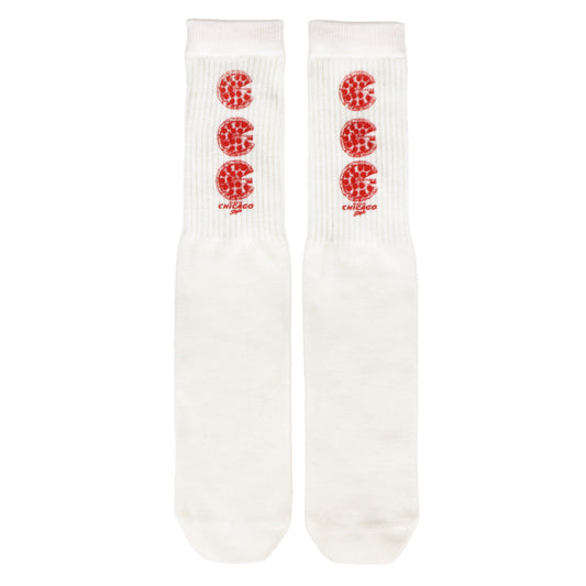 UNIVERSAL OVERALL メンズ クルー ソックス PIZZA CUBE SOCKS LU-1001