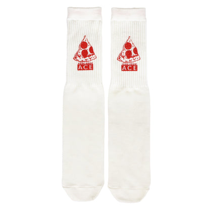 UNIVERSAL OVERALL メンズ クルー ソックス PIZZA CUBE SOCKS LU-1001