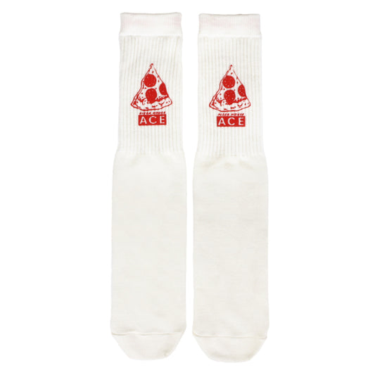 UNIVERSAL OVERALL メンズ クルー ソックス PIZZA CUBE SOCKS LU-1001