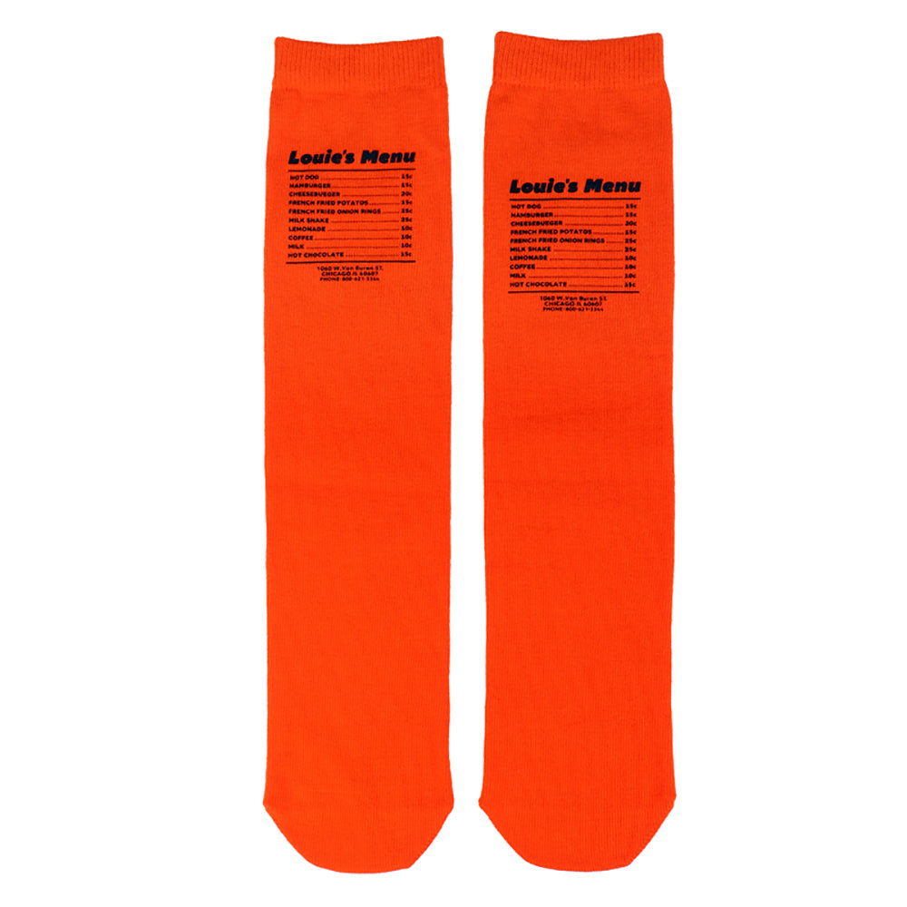 UNIVERSAL OVERALL メンズ クルー ソックス HOT DOG CUBE SOCKS LU-1002