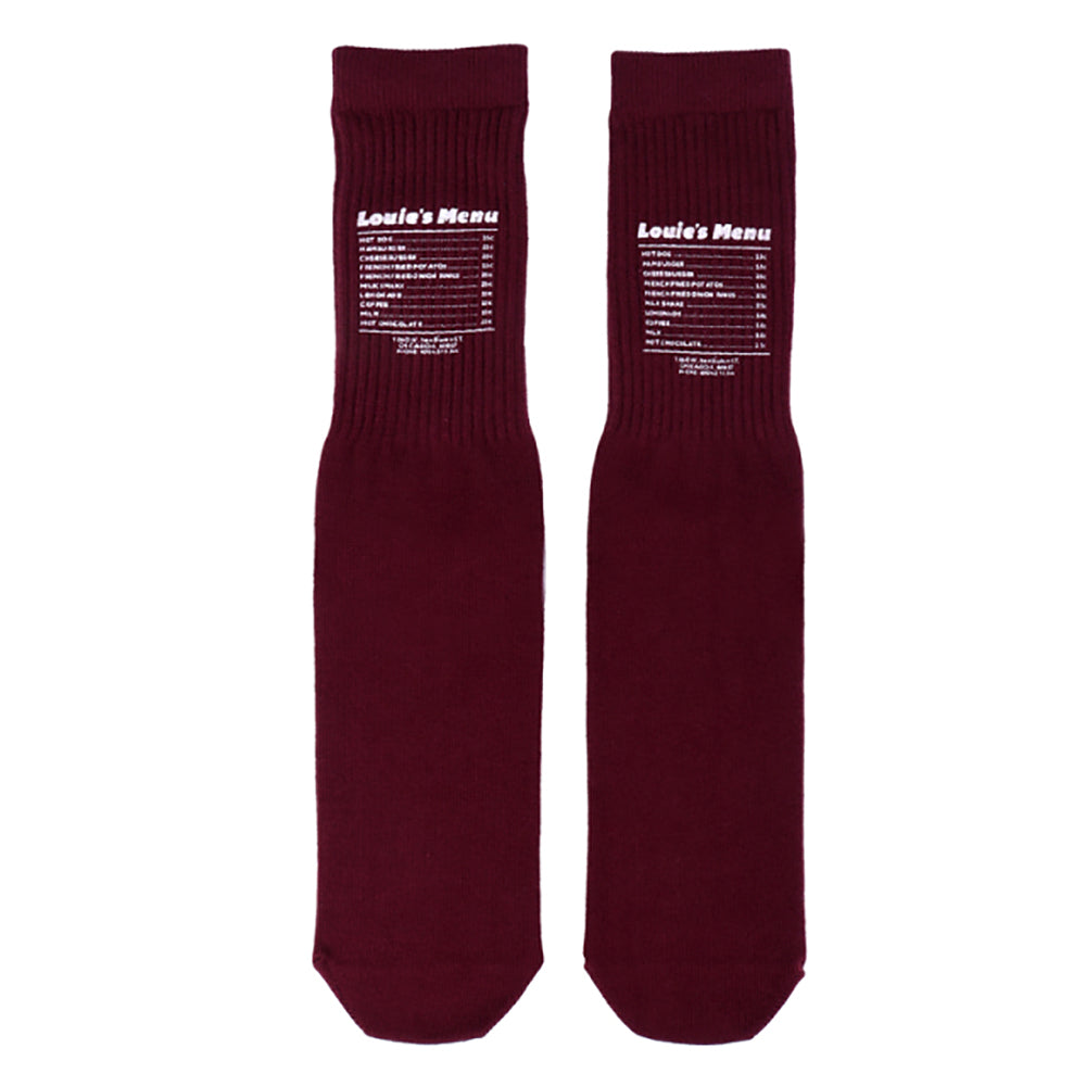 UNIVERSAL OVERALL メンズ クルー ソックス HOT DOG CUBE SOCKS LU-1002