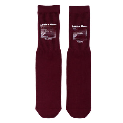 UNIVERSAL OVERALL メンズ クルー ソックス HOT DOG CUBE SOCKS LU-1002