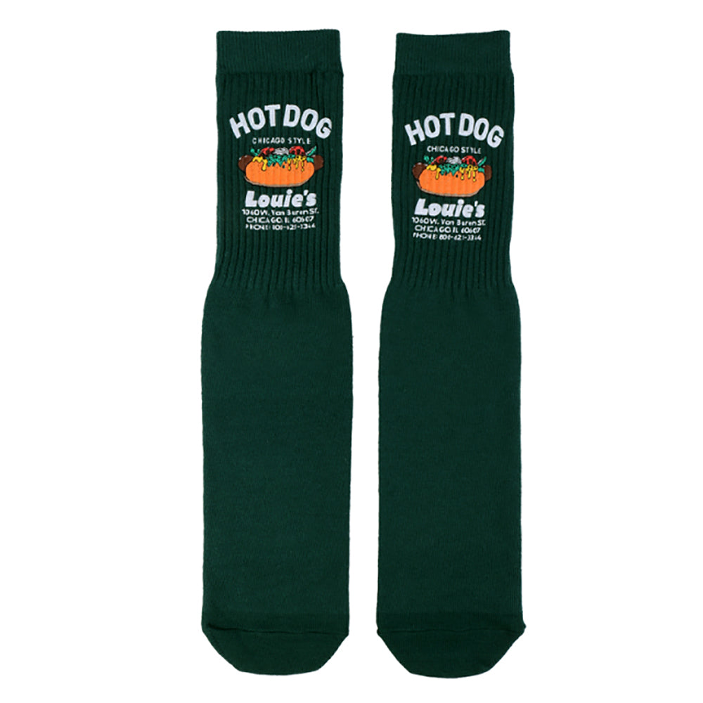 UNIVERSAL OVERALL メンズ クルー ソックス HOT DOG CUBE SOCKS LU-1002