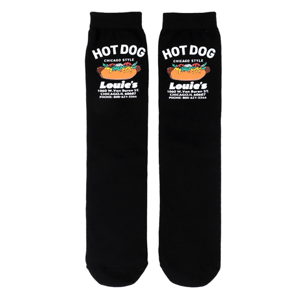UNIVERSAL OVERALL メンズ クルー ソックス HOT DOG CUBE SOCKS LU-1002