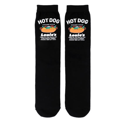 UNIVERSAL OVERALL メンズ クルー ソックス HOT DOG CUBE SOCKS LU-1002