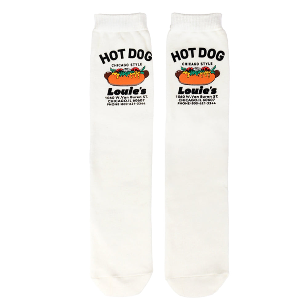 UNIVERSAL OVERALL メンズ クルー ソックス HOT DOG CUBE SOCKS LU-1002