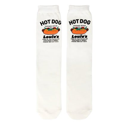 UNIVERSAL OVERALL メンズ クルー ソックス HOT DOG CUBE SOCKS LU-1002