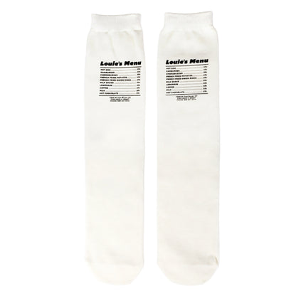 UNIVERSAL OVERALL メンズ クルー ソックス HOT DOG CUBE SOCKS LU-1002