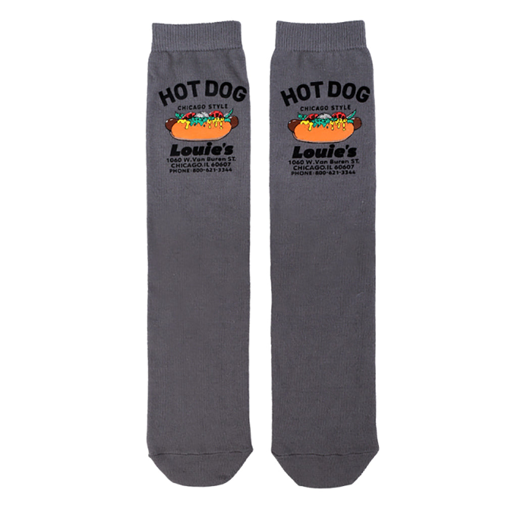 UNIVERSAL OVERALL メンズ クルー ソックス HOT DOG CUBE SOCKS LU-1002