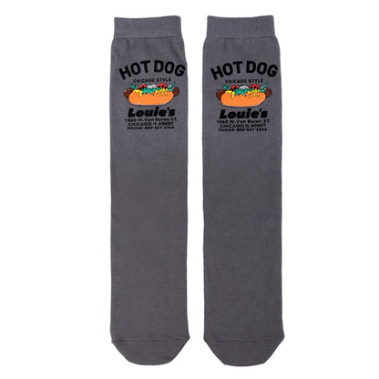 UNIVERSAL OVERALL メンズ クルー ソックス HOT DOG CUBE SOCKS LU-1002