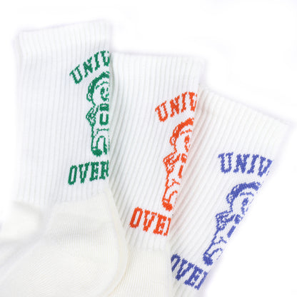 UNIVERSAL OVERALL メンズ 3P ソックス WINDY クルー LU-371