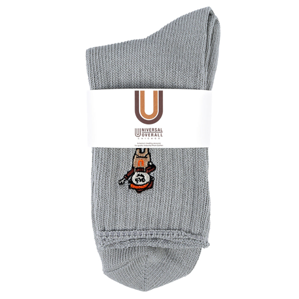 UNIVERSAL OVERALL レディース クルーソックス WINDY リブクルー LU-412