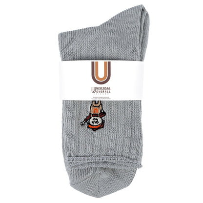 UNIVERSAL OVERALL レディース クルーソックス WINDY リブクルー LU-412