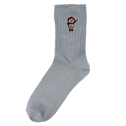 UNIVERSAL OVERALL レディース クルーソックス WINDY リブクルー LU-412