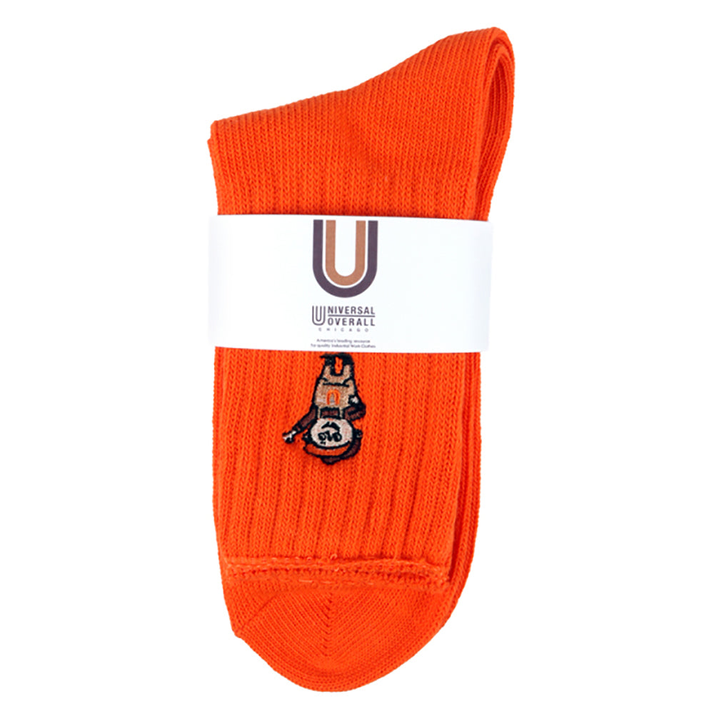 UNIVERSAL OVERALL レディース クルーソックス WINDY リブクルー LU-412