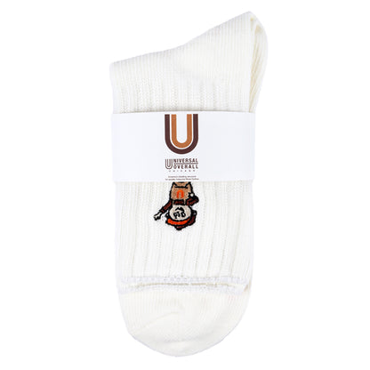 UNIVERSAL OVERALL レディース クルーソックス WINDY リブクルー LU-412