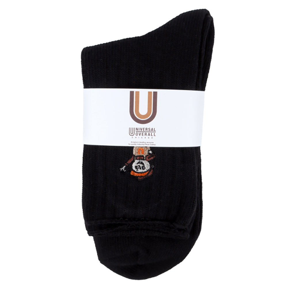 UNIVERSAL OVERALL レディース クルーソックス WINDY リブクルー LU-412