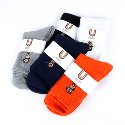 UNIVERSAL OVERALL レディース クルーソックス WINDY リブクルー LU-412