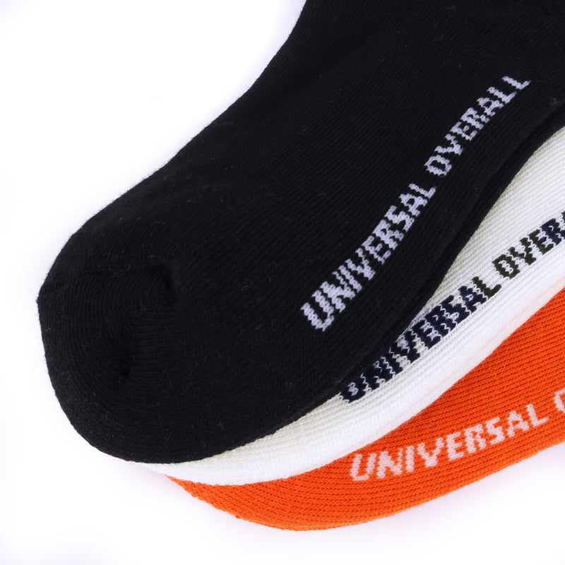 UNIVERSAL OVERALL レディース3Pソックス クール丈バッグ big Uロゴ LU-617