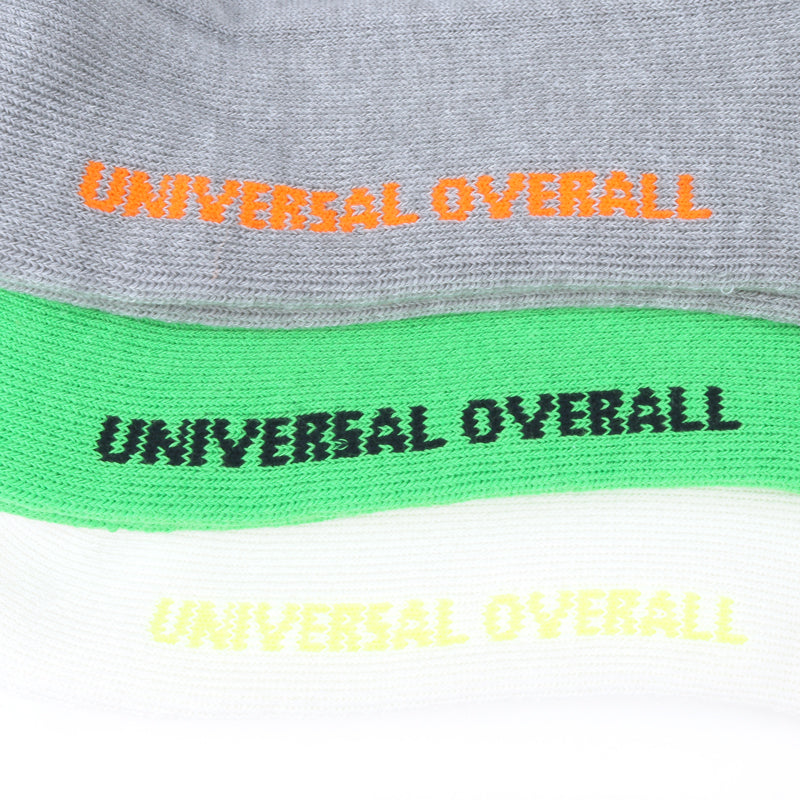 UNIVERSAL OVERALL レディース3Pソックス サイドUOロゴ LU-622