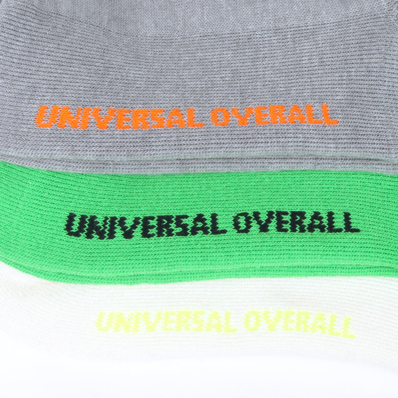 UNIVERSAL OVERALL レディース3Pソックス サイドUOロゴ LU-624