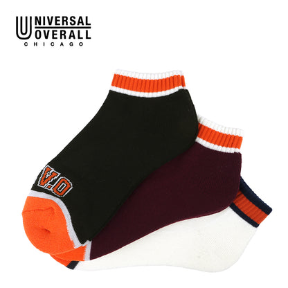UNIVERSAL OVERALL レディース3Pソックス UNIV.O アンクル LU-638