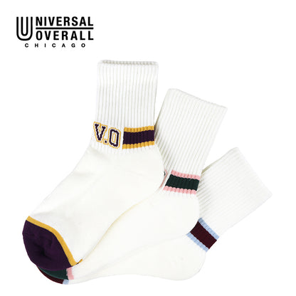 UNIVERSAL OVERALL レディース3Pソックス UNIV.O アンクル LU-639