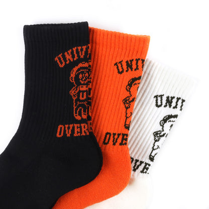 UNIVERSAL OVERALL レディース3Pソックス WINDY クルー LU-642